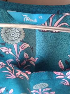 Premium Teal Floral Print Kurta