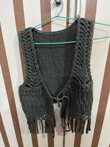 Crochet Fringe Vest