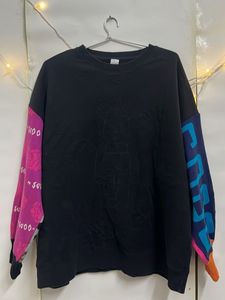 vintage Unique Color Block Graphic Top