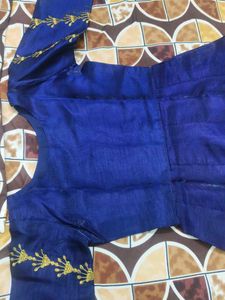 Elegant Blue Embroidered Dress