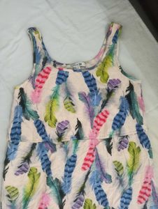 Feather Print Dress