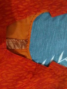 Orange saare with blouse