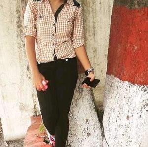 Plaid Button-Up Shirt