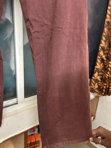 Brown Wide Leg Jeans