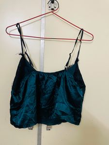 Women Green Silk Top