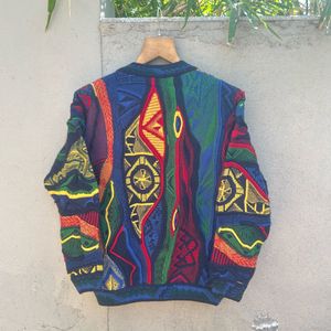 Vintage Coogi x Aklanda 3D Knit Wool Cardigan