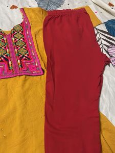 Yellow Kurti With Pant