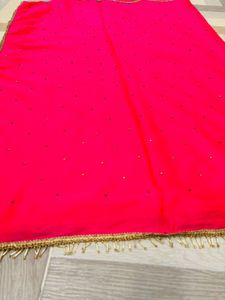 Pink Embellished Dupatta