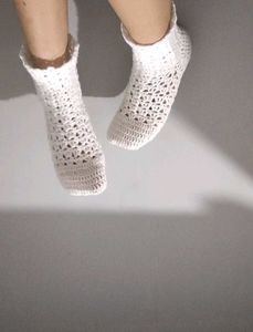 Crochet White Socks