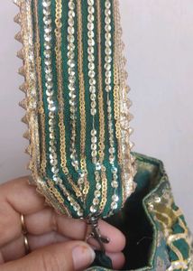 Green Colour Ethnic Premium Batuva Bag
