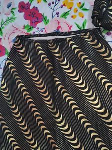Mermaid like Striped Black &amp; Gold Dress