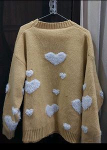 Heart Pattern Knit Sweater 💛