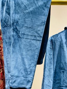 Blue Velvet Co-ord Set