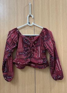 Printed Crop Top