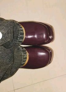 Burgundy Platform Heels