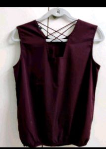 RARE Sleeveless Top with Crisscross Back