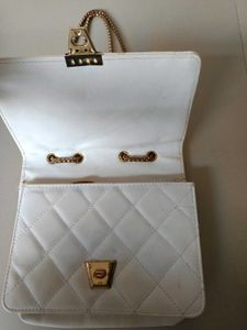 White Quilted Chain Bag