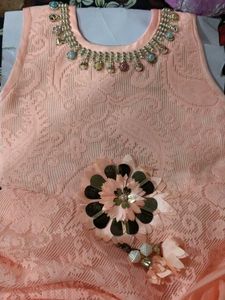 Peach Party Dress