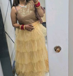 Golden Lehenga Choli Set