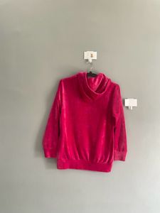 premium quality Pink Velvet Zip-Up Hoodie