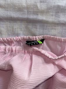 Pink Ruffle Detail Top