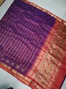 Pure Kanchi Pattu Saree 💜🧡