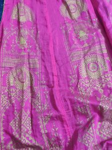 Pink &amp; Navy Anarkali Dress
