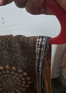 brown and  yellow shade Elegant Saree with Blou