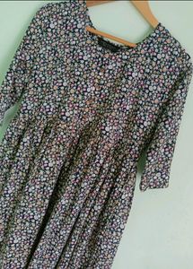 Floral Black Dress