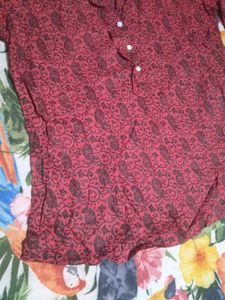 Patterned Button-Up Top