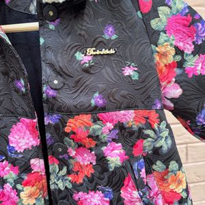 Floral Print Girls Coat