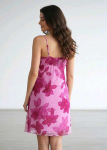 Pink Floral Y2K Dress