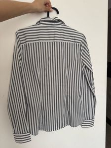 Gray/White Striped H&amp;M Shirt, Size 36