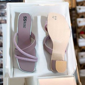 Pink Block Heel Sandals