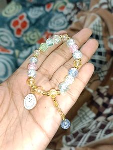 Colorful Beaded Charm Bracelet