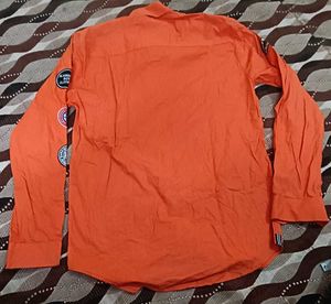 Orange Embellished New Shirt