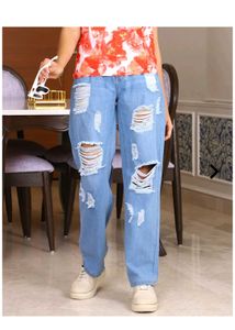 Shein Ripped Light Wash Jeans