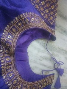 Embroidered Purple Blouse