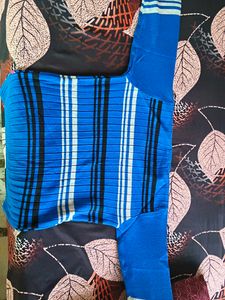 Striped Blue V-Neck Sweater