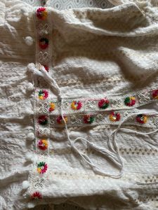 Off White Short Kurta/Top