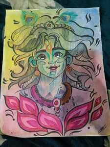Krishna Art Print