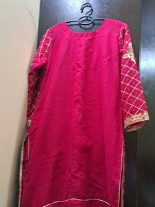 Red Embroidered Dress