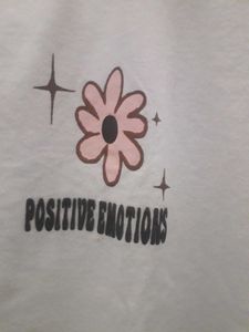 White Graphic Crop Top