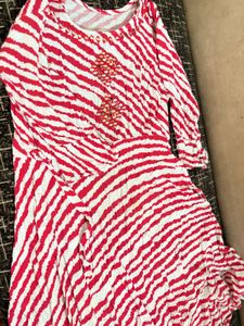 Red &amp; White Striped Dress