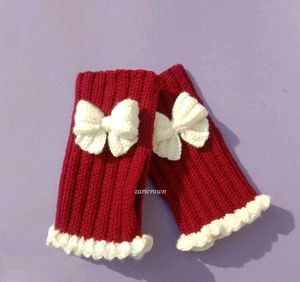 Red &amp; White Arm Warmers