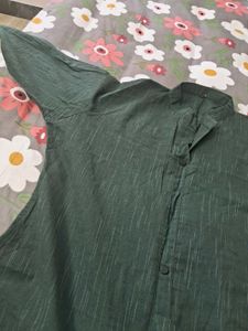 Olive Green Button-Down Dress