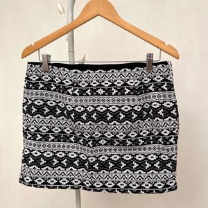 Tribal Print Mini Skirt