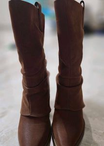 Brown Slouched Cowboy Boots