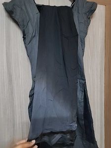 Black Stitched Kurti With Dupatta