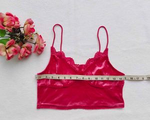 Shein : Pink Velvet Cami Top